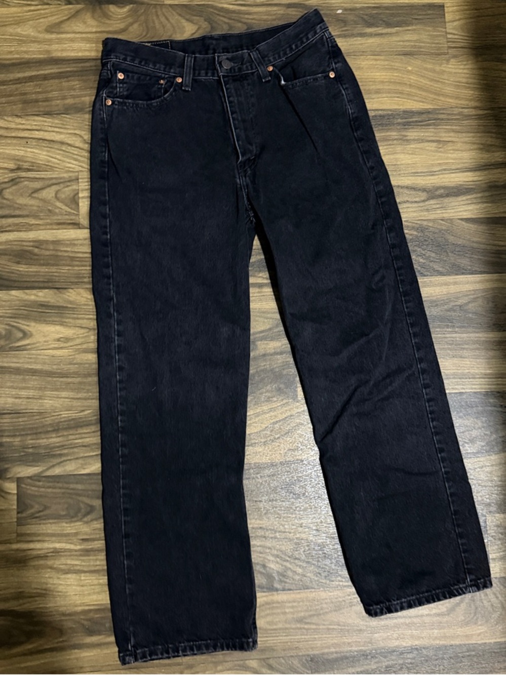 Levi's Men's Black Relaxed Straight Jeans